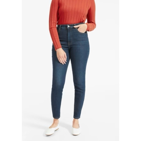 Everlane Dark Wash The Authentic Stretch High-Rise Skinny 26 - Picture 1 of 11